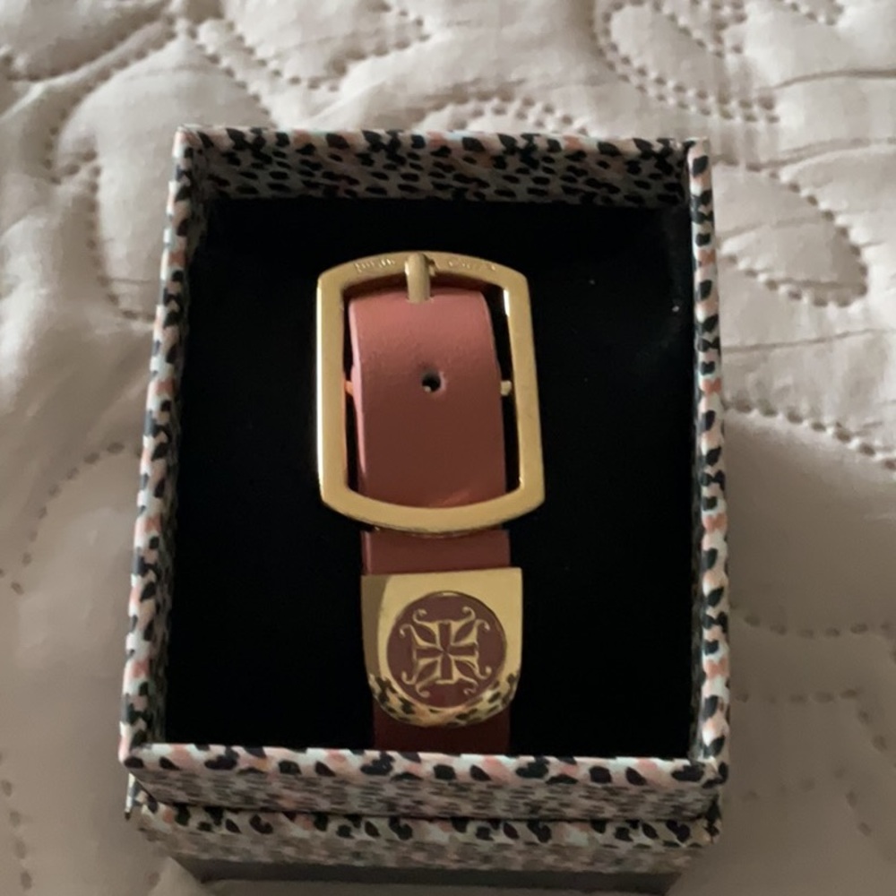 Rustic Cuff Gold Buckle Leather Belt